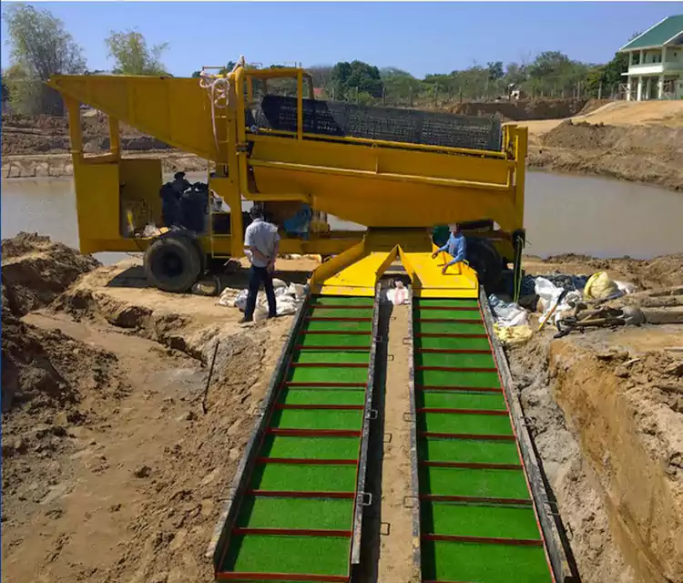 portable mobile gold panning cart